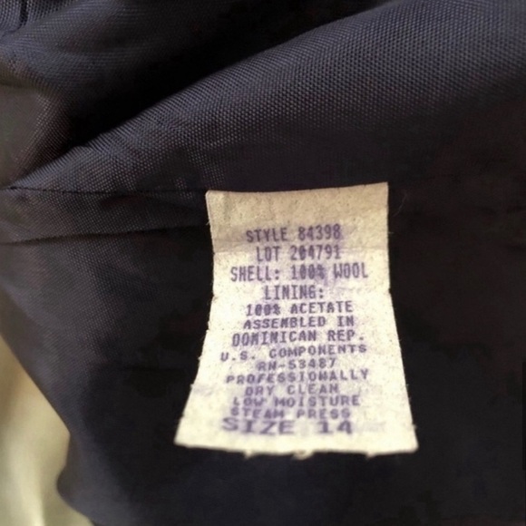 Fundamental things 100% pure new wool dark blue size:14 - Picture 11 of 15